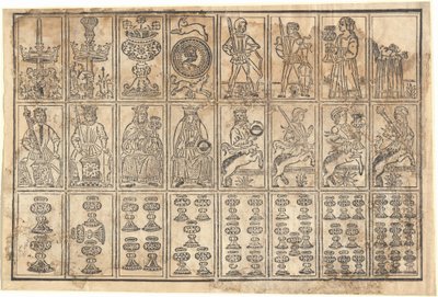 Cartas de juego de Italian 15th Century