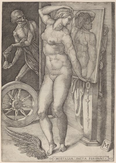 Alegoría de la Vanidad (La Muerte Sorprendiendo a una Mujer) de Italian 16th Century