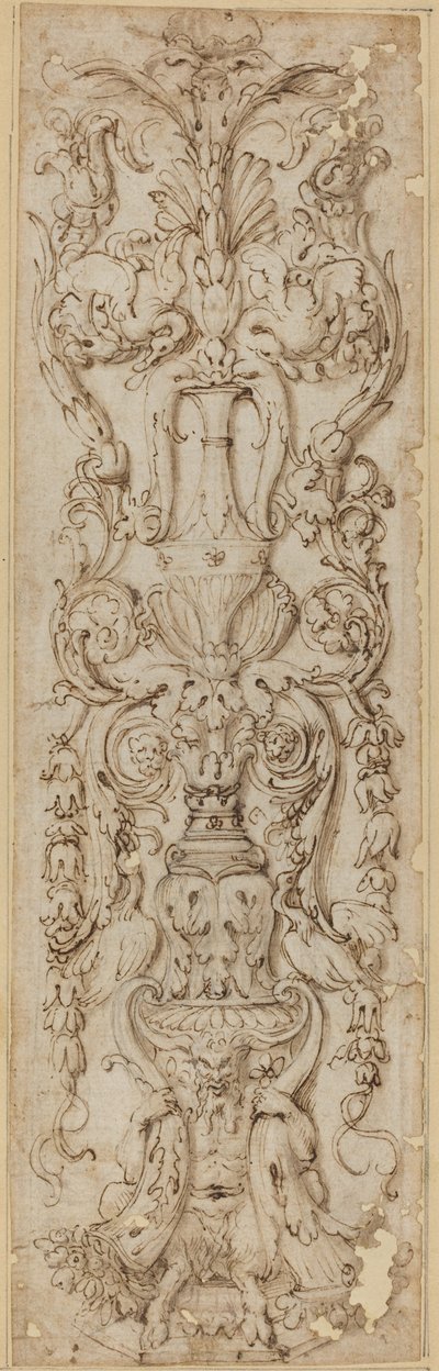 Grotesco con un Sátiro de Italian 16th Century