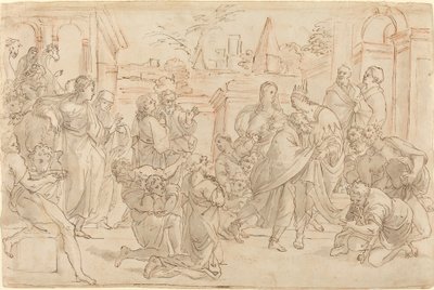José y su hermano en Egipto [verso] de Italian 17th Century