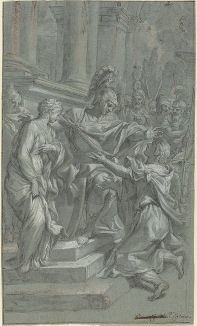 Escipión Devolviendo su Cautiva a su Amante de Italian 17th Century