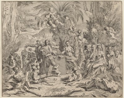 Alegoría de la pintura de Italian 17th Century, after Pietro Testa