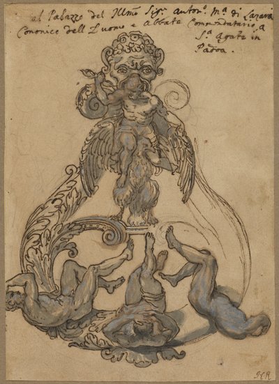 Aldaba con Zeus venciendo a los gigantes de Italian 17th Century or Italian 18th Century