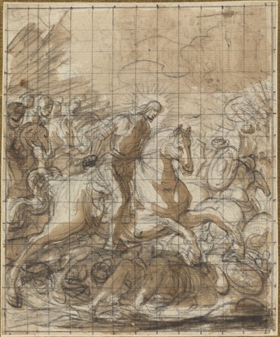 Santiago Derrotando a los Infieles de Italian 17th or 18th Century