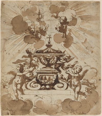Glorificación de la Hostia de Italian 18th Century