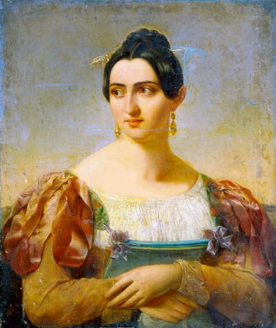 Retrato femenino, principios del siglo XIX de Italian Master