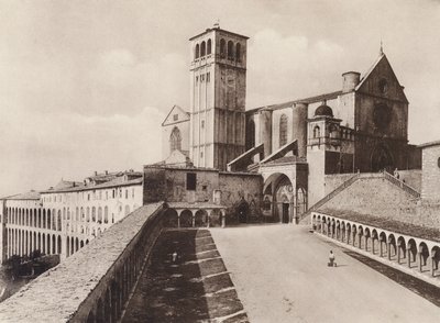 Asís: Basílica de S. Francesco (foto b/n) de Italian Photographer