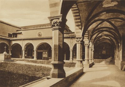 Firenze / Florencia: Iglesia de S Maria Novella, el claustro verde, Fra Giovanni da Carpi (fotografía en B/N) de Italian Photographer
