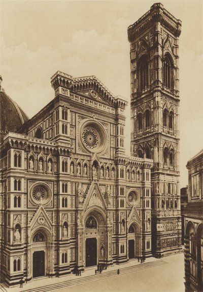 Firenze / Florencia: La Fachada de la Catedral, Arch De Fabris y del Moro (fotografía en b/n) de Italian Photographer