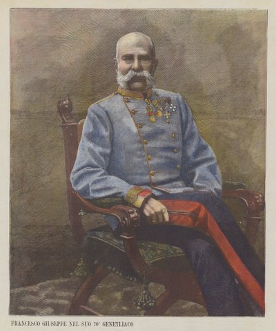 Francesco Giuseppe en su 70º cumpleaños de Italian Photographer