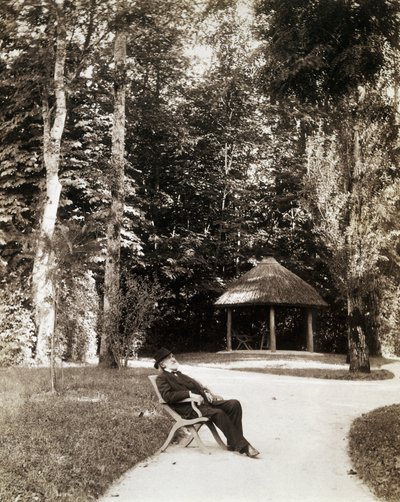 Giuseppe Verdi en el jardín de Villa Verdi, Sant