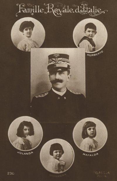Rey Víctor Manuel II y su familia de Italian Photographer