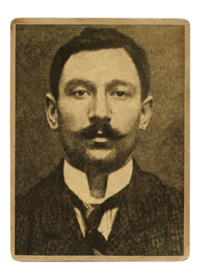 Ficha policial de Vincenzo Peruggia, pintor italiano que robó la Gioconda del Louvre el 21 de agosto. de Italian Photographer