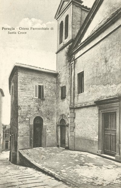 Perugia: Iglesia parroquial de la Santa Croce (foto b/n) de Italian Photographer