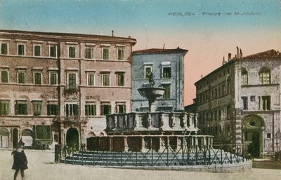 Perugia, Piazza del Municipio, c. 1910 de Italian Photographer