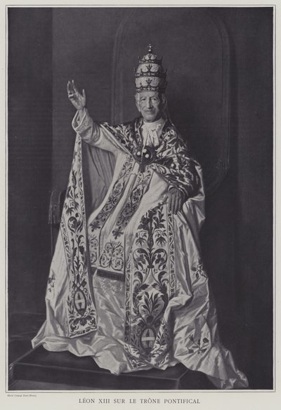 El Papa León XIII en el Trono Papal de Italian Photographer