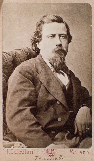 Retrato del compositor italiano Amilcare Ponchielli (1834-1885) de Italian Photographer