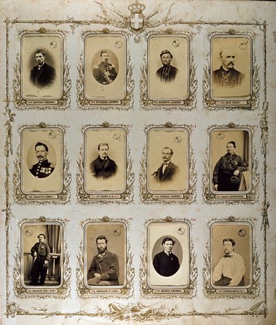 Risorgimento: retratos de los Mil (o Camisas Rojas), que participaron en la expedición de Giuseppe Garibaldi. 1860-1861 de Italian Photographer