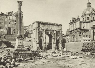 Foro Romano, Arco de Septimio Severo con la Columna de Focas de Italian Photographer
