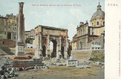 Roma, Italia, Arco de Septimio Severo, La Columna de Foca de Italian Photographer