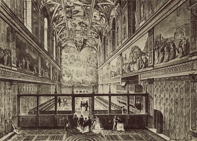 Capilla Sixtina construida en el siglo XV, por J de Dolci de Italian Photographer