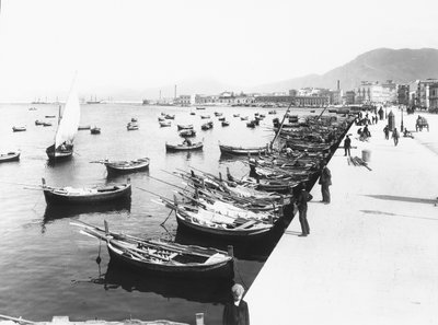 El Puerto de Palermo, Sicilia, c.1920 de Italian Photographer