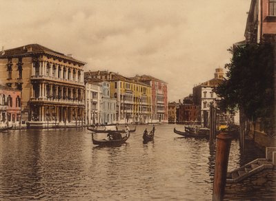 Venezia / Venecia: Canal Grande e Palazzo Browning (foto en color) de Italian Photographer