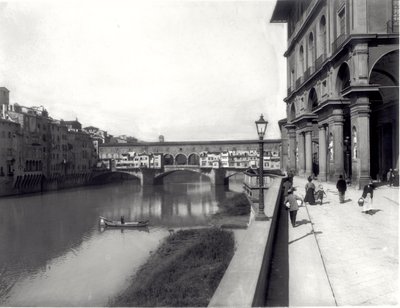 Ponte Vecchio y la Fachada de la Galería Uffizi de Italian Photographer Italian Photographer