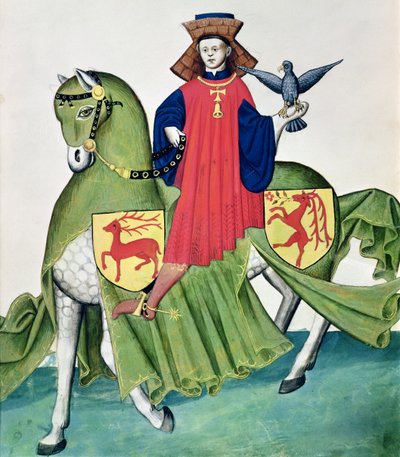 Un cetrero, del Códice de Capodilista (vitela) de Italian School