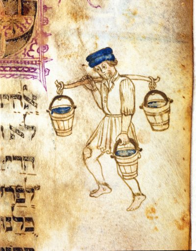 Un portador de agua judío (vitela) de Italian School