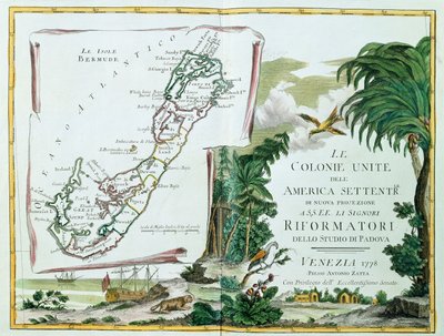 Un mapa de Bermudas, 1775-85 de Italian School