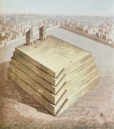 Un Teocalli mexicano, c.1820 de Italian School