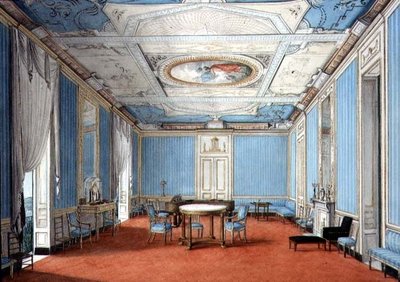 Interior de un Palazzo Neoclásico Napolitano, c.1830 de Italian School