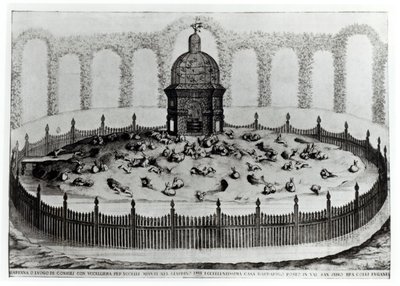 Conejera con un aviario para pájaros pequeños, de Le Fabbriche e i Giardini dellEcc. Casa Barbariga, por D. Rossetti, grabado por G. Campana, publicado en 1702 de Italian School