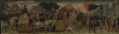 Un triunfo, c.1450 (temple sobre tabla) de Italian School