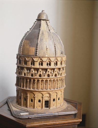 Modelo del Baptisterio de Pisa de Italian School