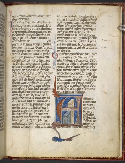 Agregar MS 8785 Bartholomaeus Anglicus, De Proprietatibus rerum (Sobre las propiedades de las cosas) c.1300-09 (tinta, color y oro sobre vitela) de Italian School