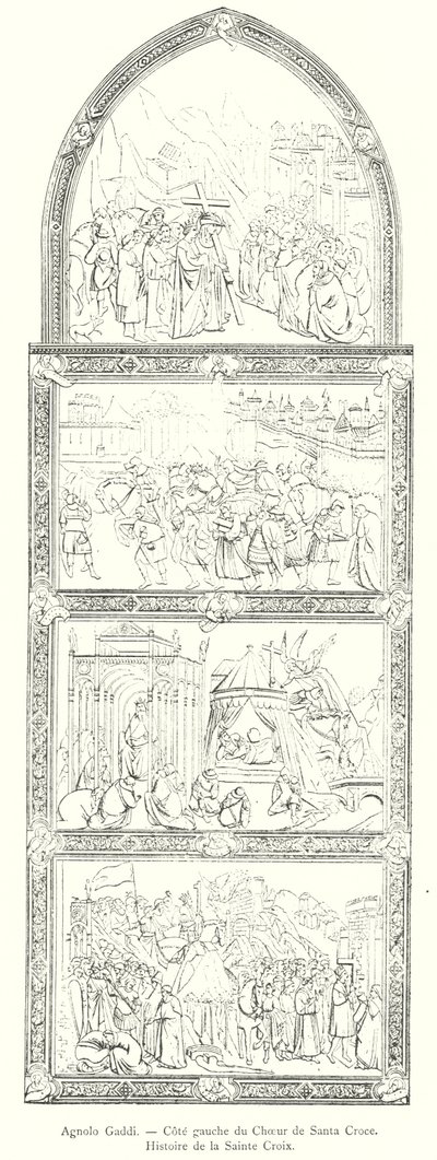 Agnolo Gaddi, Cote gauche du Choeur de Santa Croce, Histoire de la Sainte Croix de Italian School