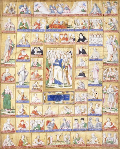 Todos los Santos con San Pedro en el centro, c.1560 de Italian School