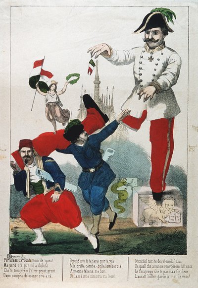 Alegoría del Risorgimento italiano de Italian School