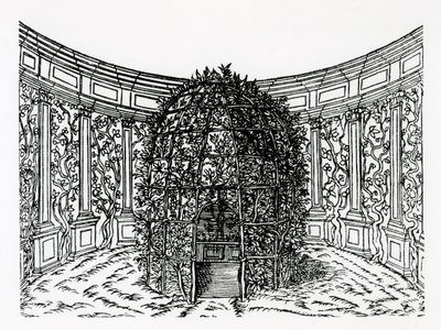 Un Cenador, de Hypnerotomachia Poliphili, atribuido a Francesco Colonna (c.1432-1527), publicado 1499 de Italian School