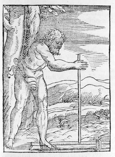 Un indio taíno encendiendo un fuego frotando dos piezas de madera. Grabado de “Navigationi y Viaggi” de Giovanni Battista Ramusio (1485-1557), vol. III, Venecia 1565. de Italian School