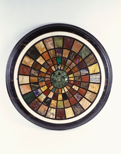 Tablero de mesa de mármol de muestra italiana, siglo XIX de Italian School