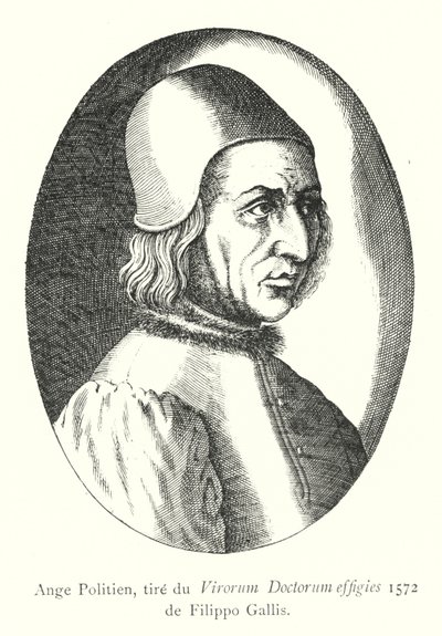 Ange Politien, del Virorum Doctorum effigies 1572 de Filippo Gallis de Italian School