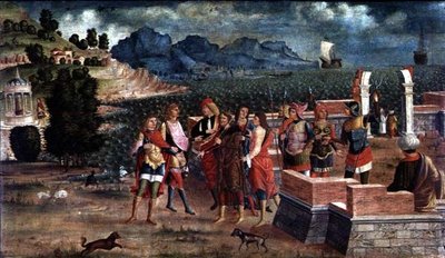 Apolo y Poseidón vienen a asistir a Laomedonte, c.1500 de Italian School