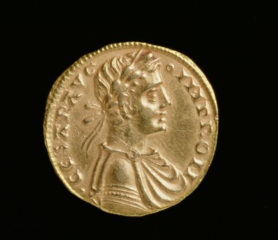 Augustalis de Federico II (1198-1250), Reino de Sicilia y el Sur de Italia, Casa de Moneda de Mesina, 1231-50 (anverso) de Italian School