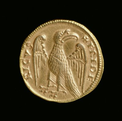 Augustalis de Federico II (1198-1250), Reino de Sicilia y el Sur de Italia, Casa de Moneda de Mesina, 1231-50 (reverso) de Italian School