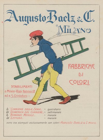 Augusto Baelz  C (litografía en color) de Italian School