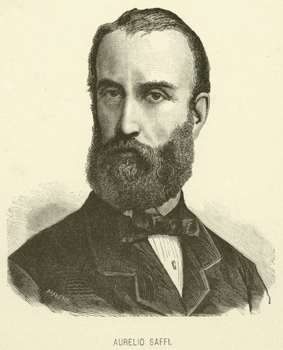 Aurelio Saffi (grabado) de Italian School