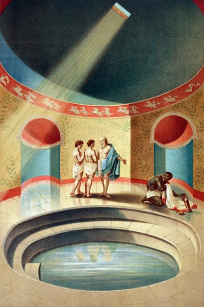 Baños en una casa en Pompeya de Italian School